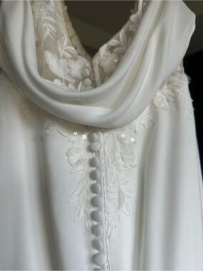 Cowl Neck Boutique Wedding Dress